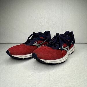 Mizuno Wave Rider 23 Red Blue Women's Athletic Running Shoes Sneakers Size 9.5